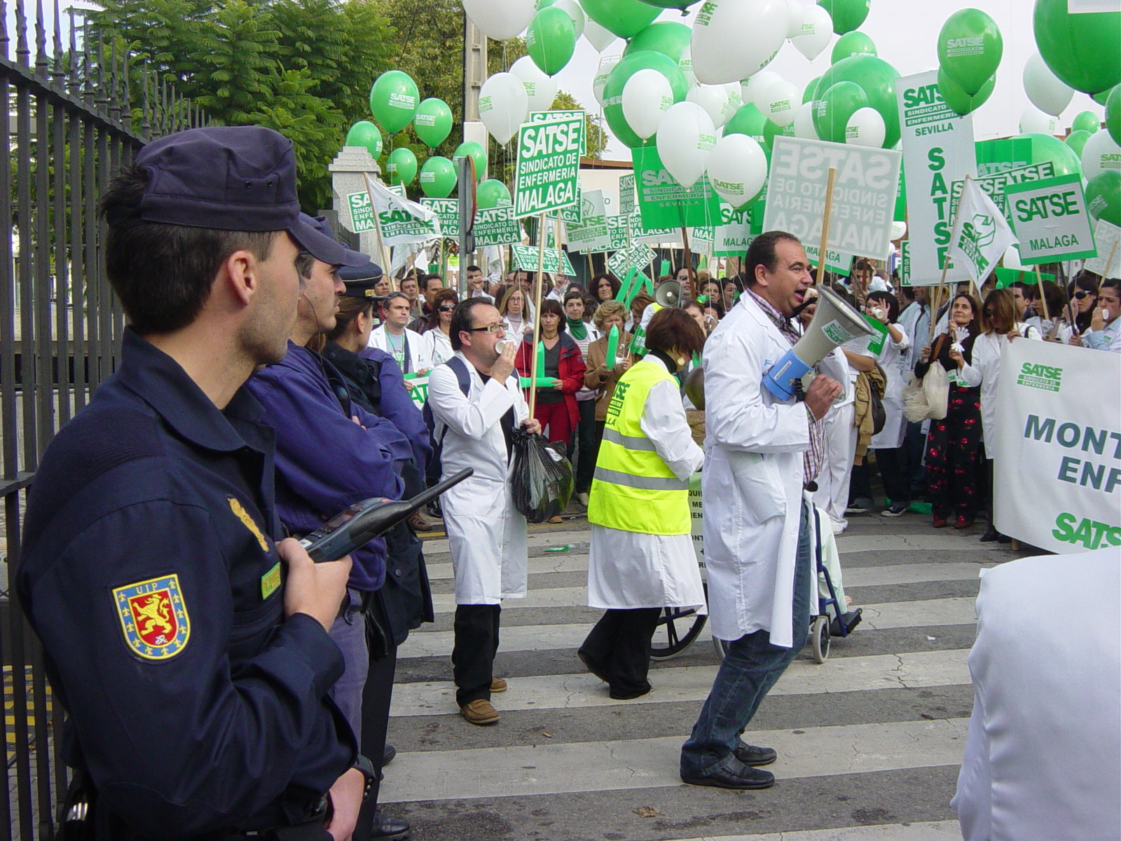 Manifestación ante el Parlamento de Andalucía