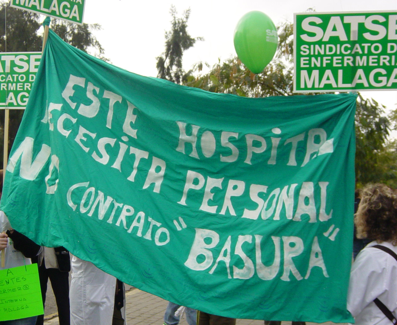 Pancarta contratos basura