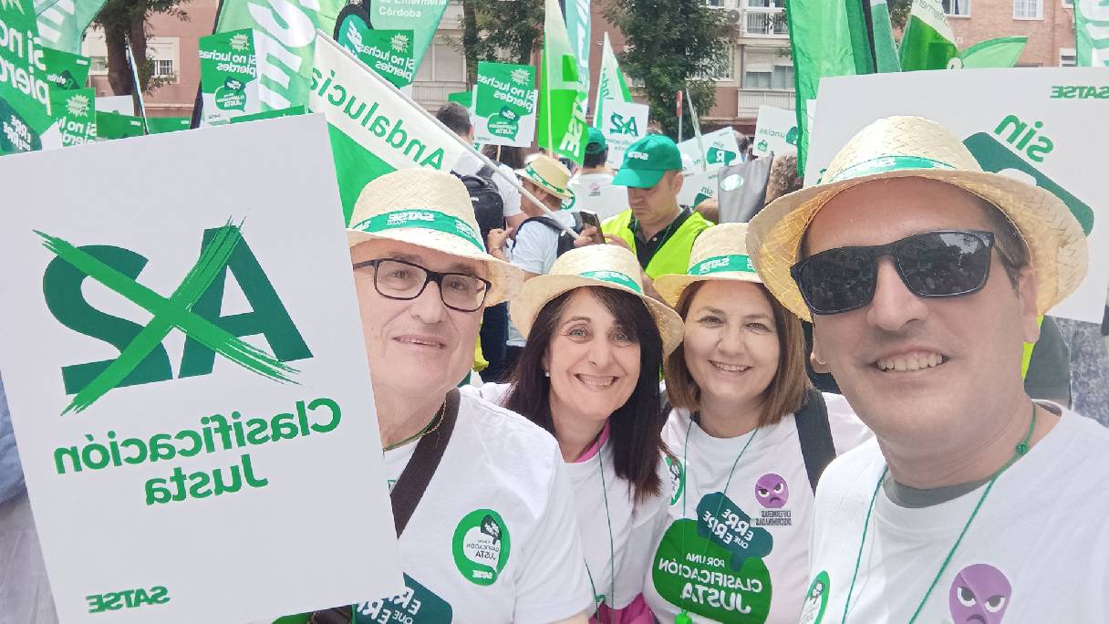 SATSE Jaén, en la manifestación celebrada en Madrid.