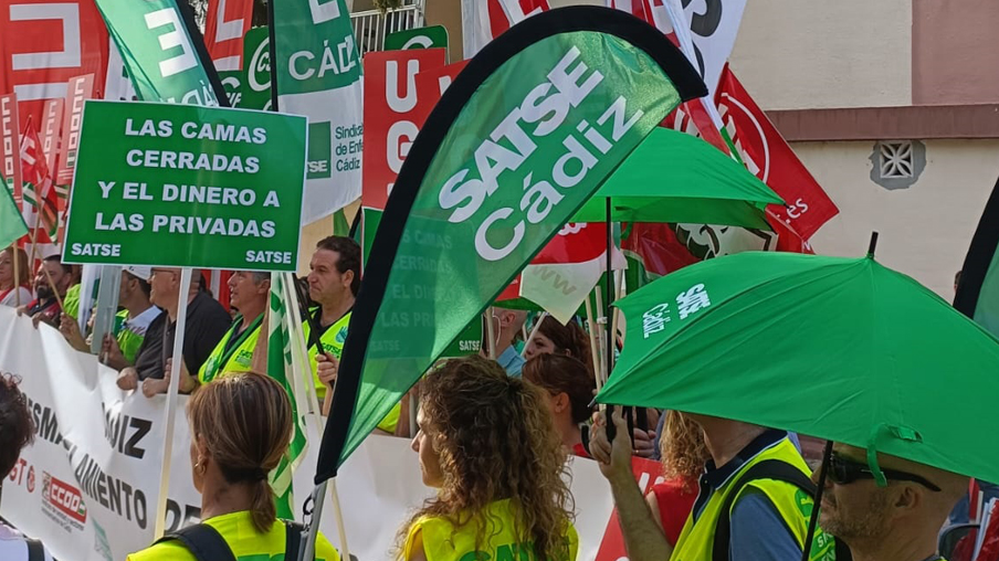 Protesta de SATSE en Cádiz