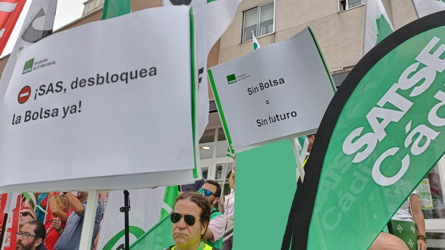 Protesta de SATSE por la actualización de la Bolsa de Empleo