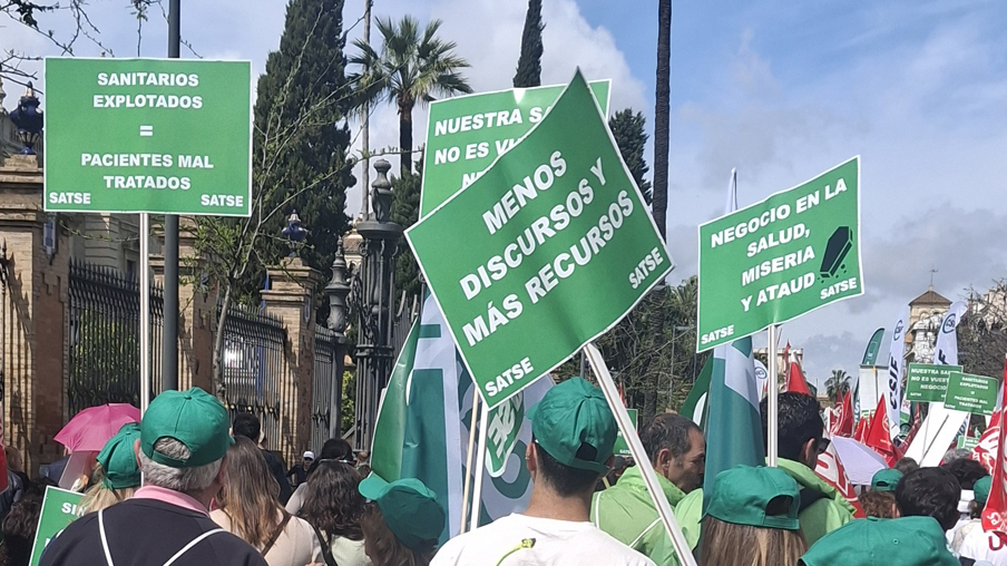protesta de SATSE en Sevilla