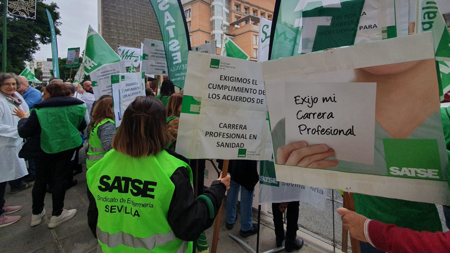 Protesta para reclamar la Carrera Profesional en el SAS