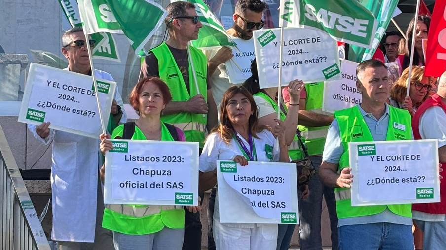 Protesta SATSE en Huelva por el deterioro de la Bolsa SAS