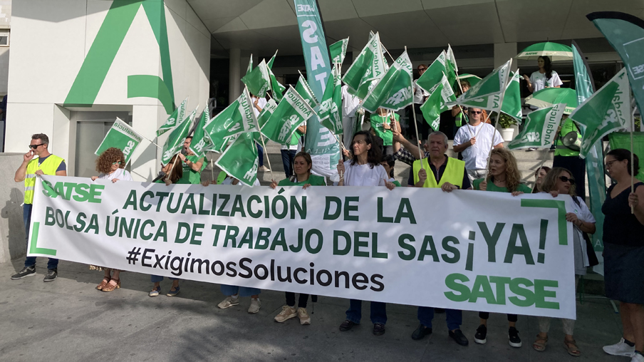Protesta por la bolsa de empleo SAS