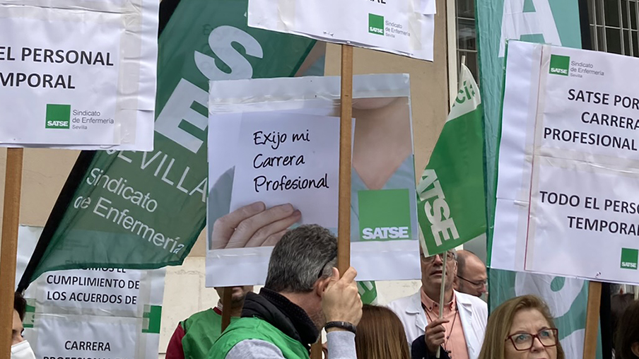 Protesta de SATSE por la carrera profesional