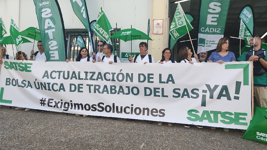 Protesta de SATSE por la actualización de la Bolsa del SAS