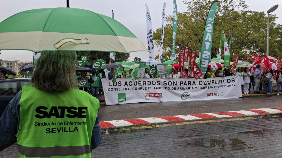 Protesta en el Hospital de Valme en Sevilla