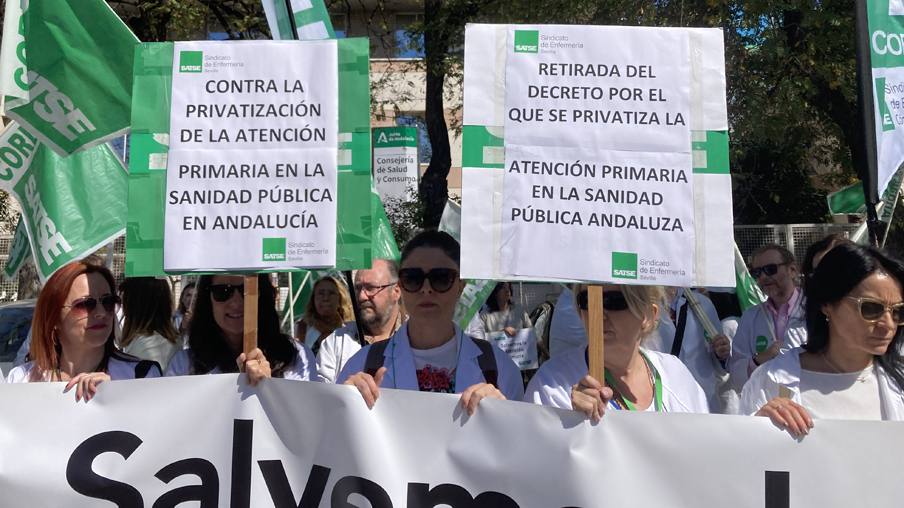 Protesta contra la privatización AP Almería