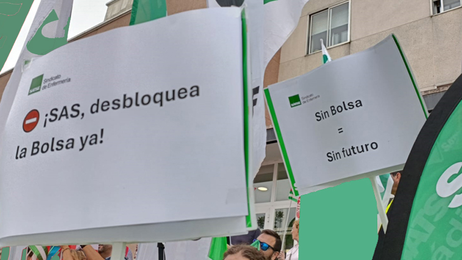 Protesta de SATSE por el desbloqueo de la Bolsa del SAS