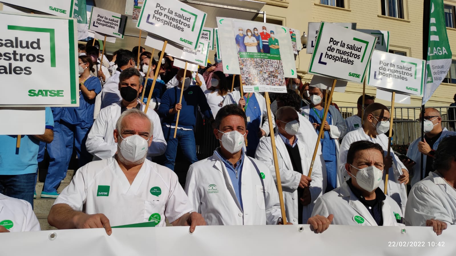 Protesta en el Hospital Regional de Málaga