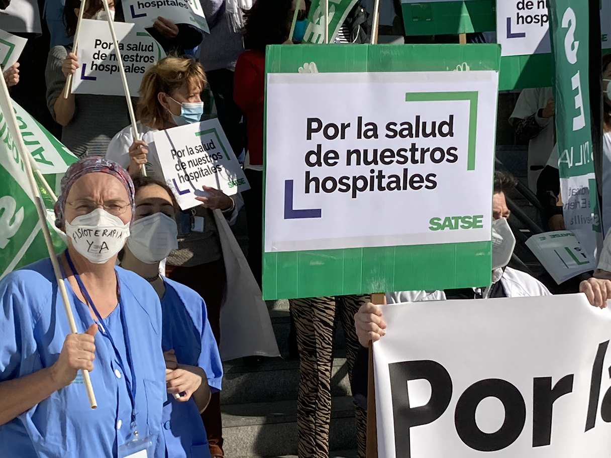 Protesta en el Hospital Virgen Macarena de Sevilla