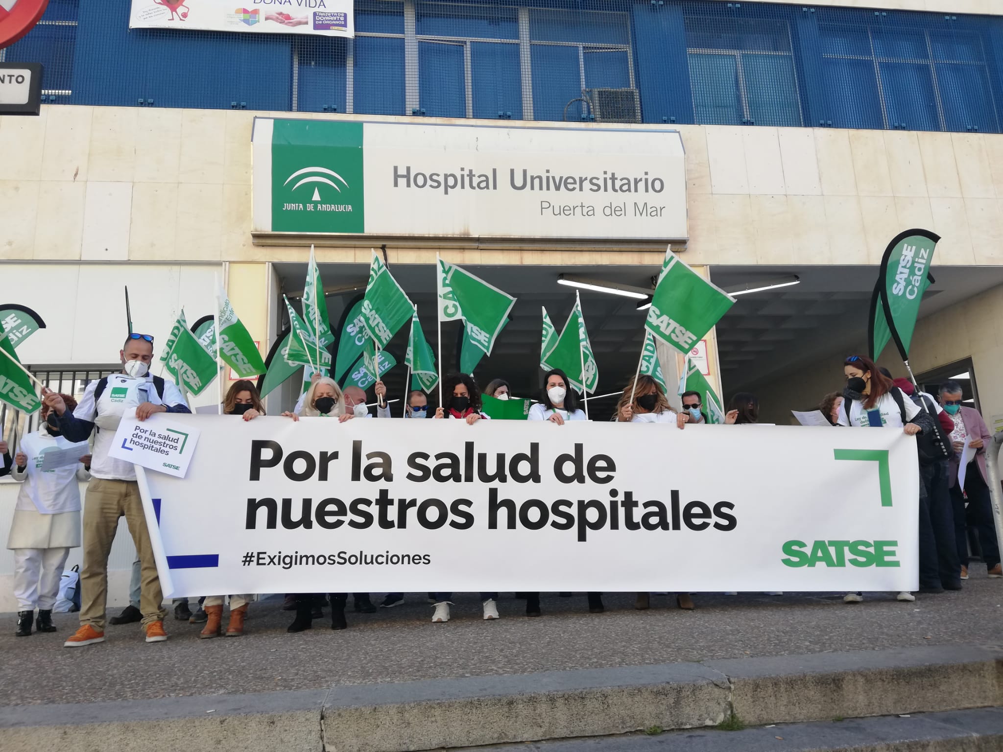 Protesta Hospital Puerta del Mar Cádiz